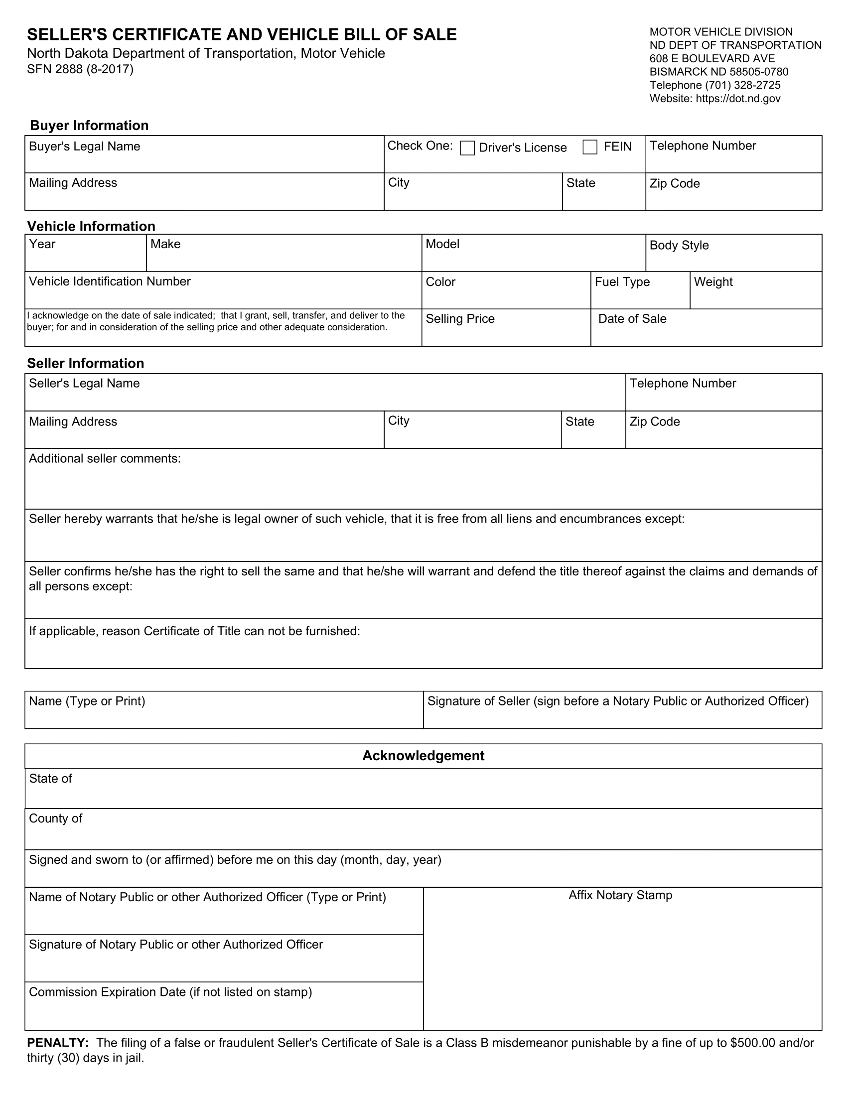 north-dakota-bill-of-sale