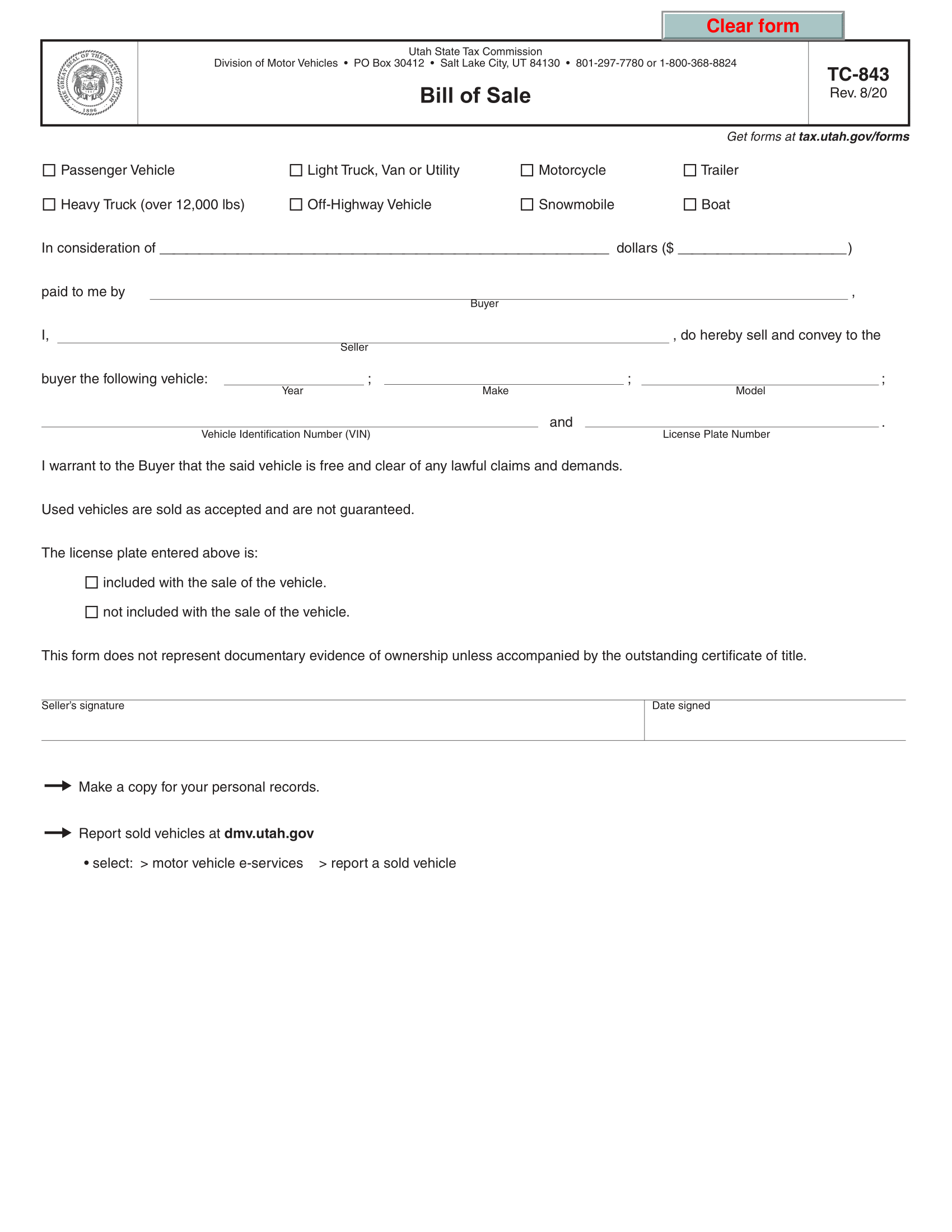 utah-bill-of-sale