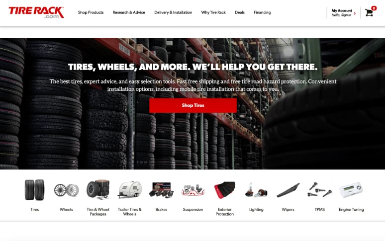 2. Check Tire Shop Websites