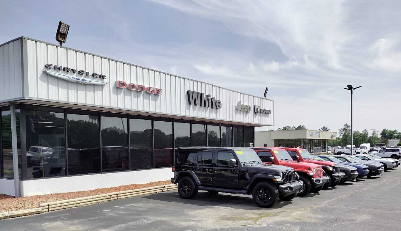 White Chrysler Jeep Dodge Ram Ford