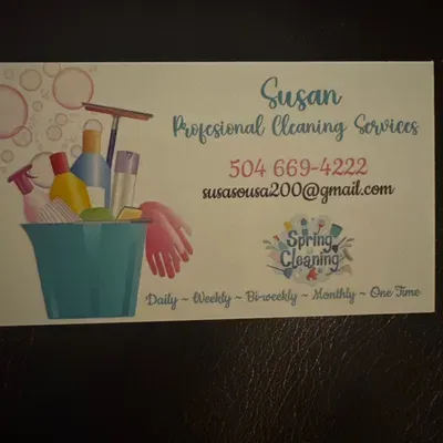 Susan cleaning