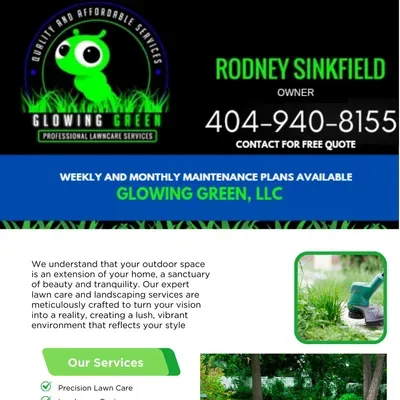 Glowing Green Lawn Care