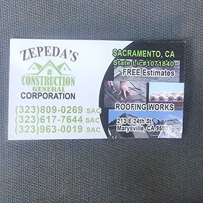 Zepedas general Construction corporation