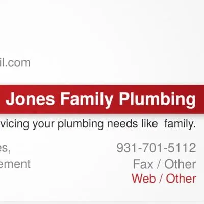 Jones family plumbing