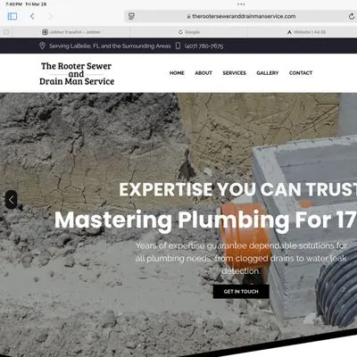 The rooter sewer and drain man service