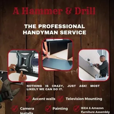 A hammer and drill