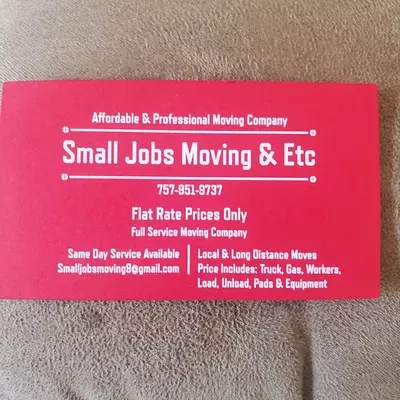 Small Jobs Moving & Etc.
