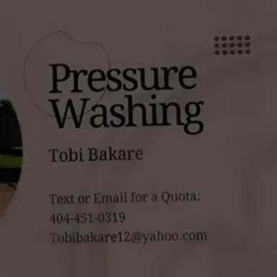 Tobi Bakare Pressure Washing