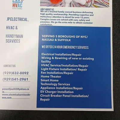 JP Electrical, HVAC and Handy man Services