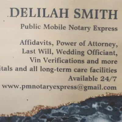Delilah Smith Public Mobile Notary Express