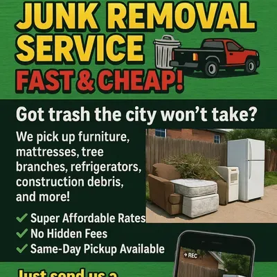 Moving, Delivery, junk removal services