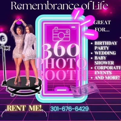 Remembrance of life 360 photobooth rental