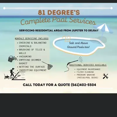 81 Degrees Complete Pool Services Inc