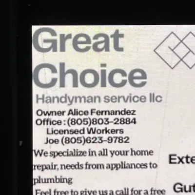 Great Choice LLC Handyman service