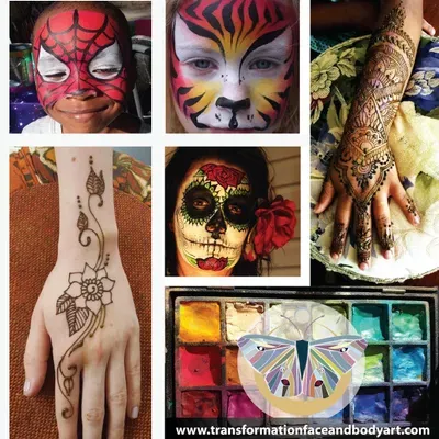 Transformation face and body art