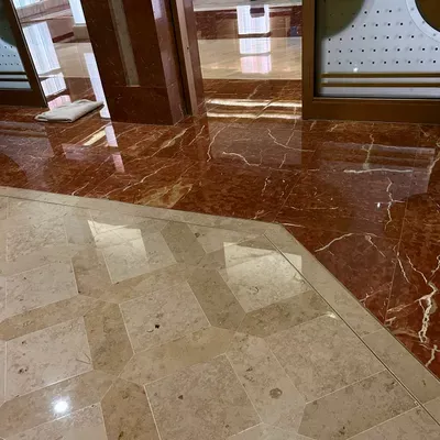 Marble floor restoration and tile