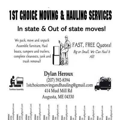 1st choice moving and hauling llc