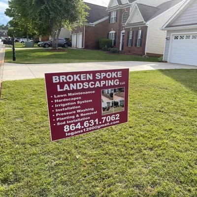 Broken spoke landscaping