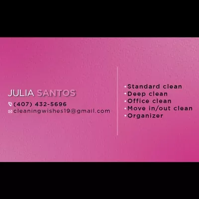 Cleaning wishes