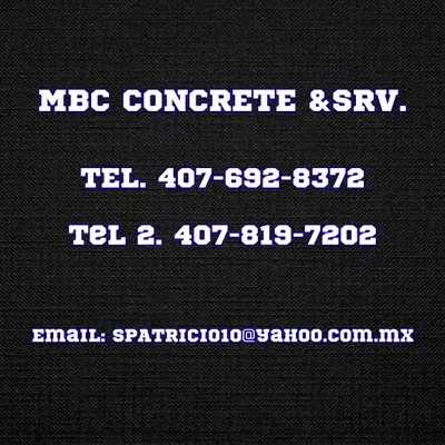 MBC concrete and srv