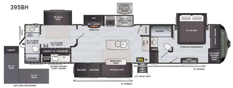 2021 Keystone Keystone RV Avalanche 395BH 41ft for Sale