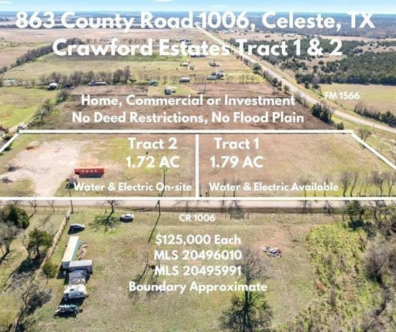 863 COUNTY ROAD 1006, Celeste, TX 75423 Land For Sale  MLS# 20495991
