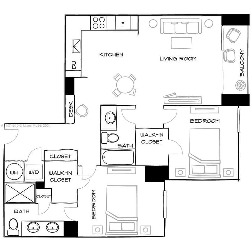 555 Northeast 8th Street, Unit 1006, Fort Lauderdale, FL 33304 for Rent