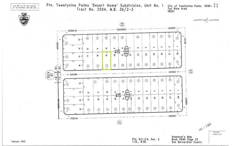 Twentynine Palms, San Bernardino County, CA Undeveloped Land, Homesites for sale Property ID: 415979653