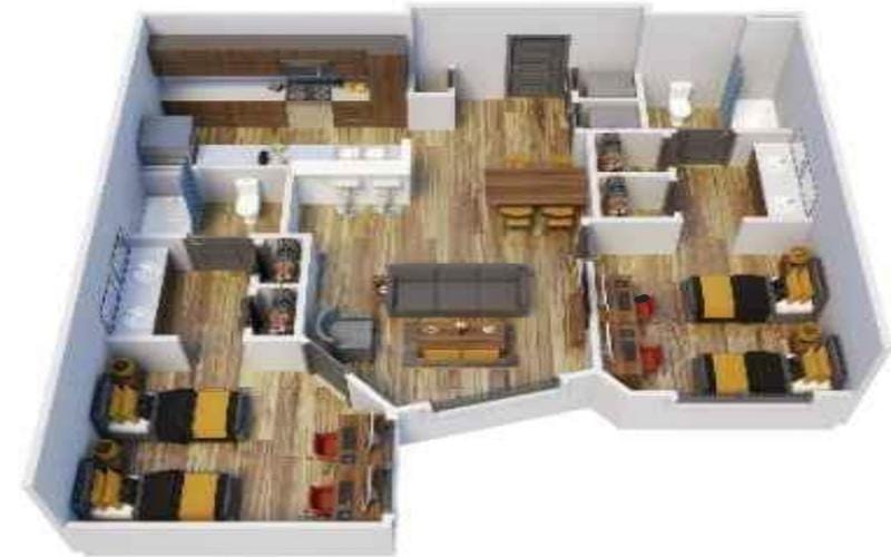 Furnished Midtown, Inner Loop room for rent in 2 Bedrooms, Apartment for 665 per month. Room ID 4738899