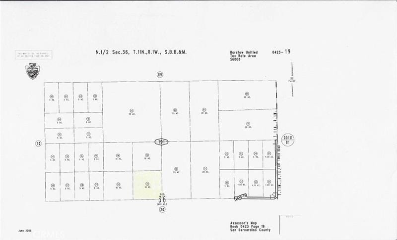 Barstow, San Bernardino County, CA Undeveloped Land for sale Property ID: 417888104