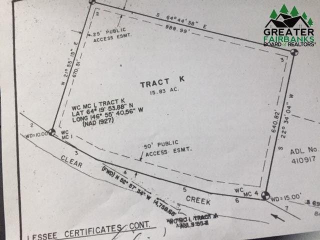 Salcha, Fairbanks North Star Borough, AK Undeveloped Land for sale Property ID: 415436016