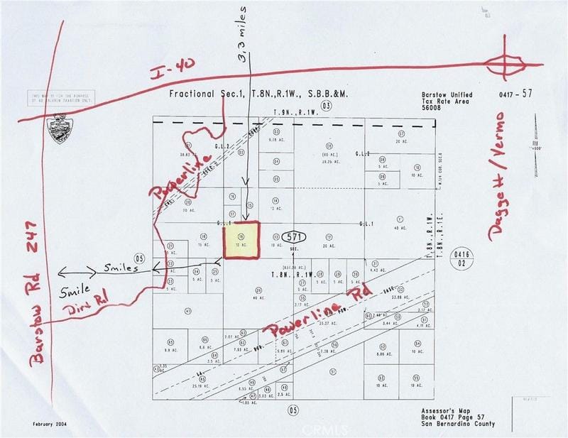 Barstow, San Bernardino County, CA Undeveloped Land for sale Property ID: 417888113