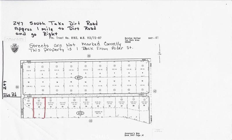 Barstow, San Bernardino County, CA Undeveloped Land, Homesites for sale Property ID: 417888129