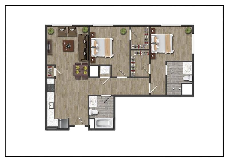 North Square Apartments at The Mill District - 2J for Rent