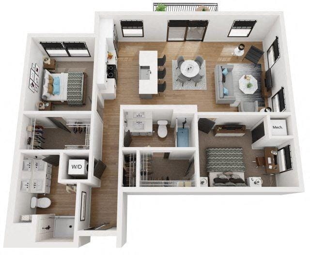 The Reeve Lakeside - PLAN D2 for Rent