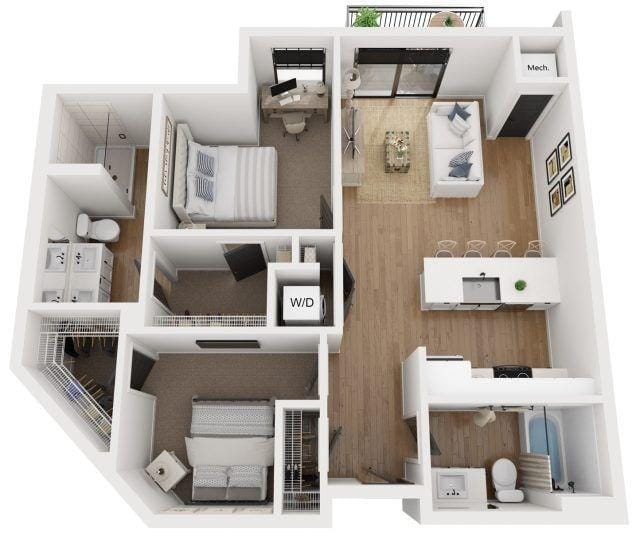 The Reeve Lakeside - PLAN C1 for Rent