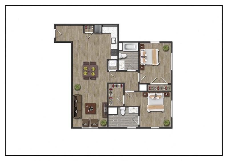 North Square Apartments at The Mill District - 2C for Rent