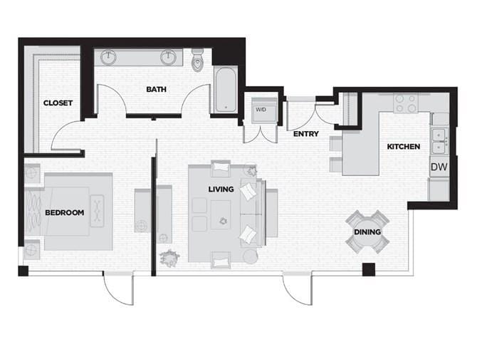 Eighteen Ten State St - 1 Bed - 1 Bath S for Rent