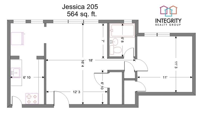 Integrity Cleveland Heights - Jessica 1 Bedroom 1 Bath A for Rent