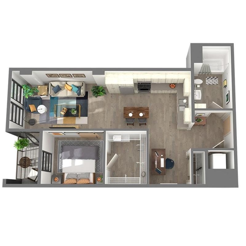 Center Steps - 1x1D-2 for Rent
