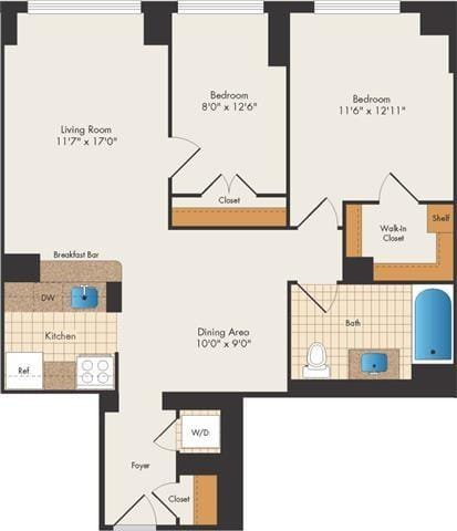 15 Bank Apartments - North Kenfield - 2 Bed 1 Bath for Rent