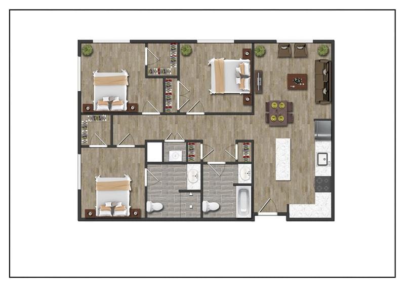 North Square Apartments at The Mill District - 3E for Rent