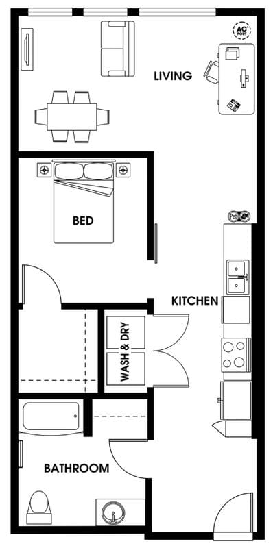 District Flats - Urban One Bedroom U6 for Rent