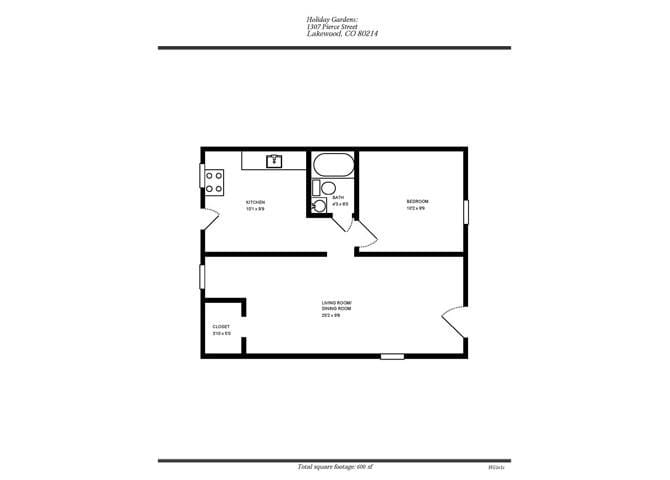 Holiday Gardens - HOLIDAY GARDENS- ONE BEDROOM- C for Rent