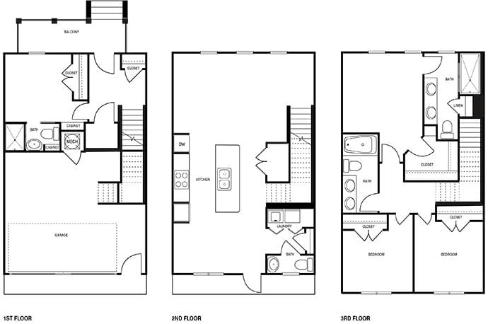 MAA Wade Park - Townhome 3x3. SF for Rent