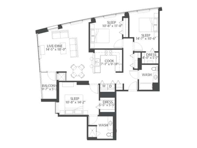 3 Bedroom 3 Bath In Chicago IL 60605 for Rent