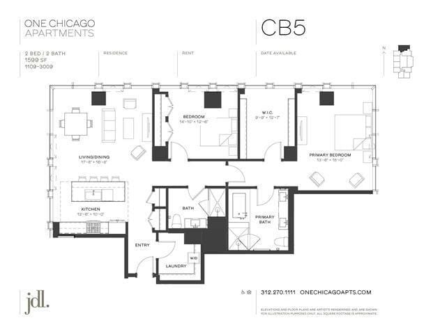 2 Bedroom 2 Bath In Chicago IL 60654 for Rent