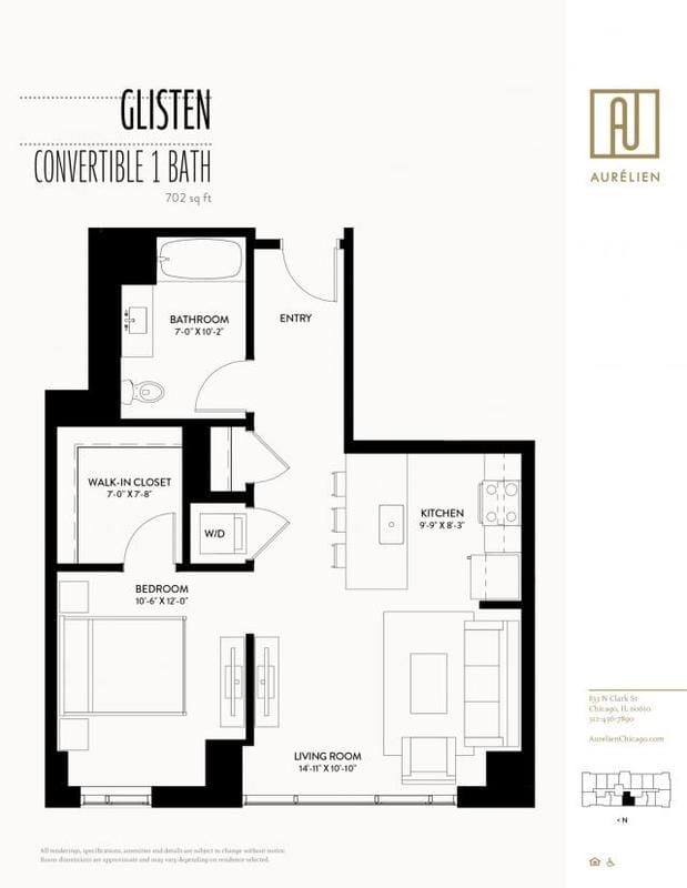 0 Bedroom 1 Bath In Chicago IL 60610 for Rent