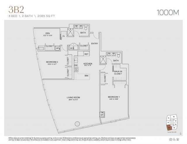 3 Bedroom 2 Bath In Chicago IL 60605 for Rent