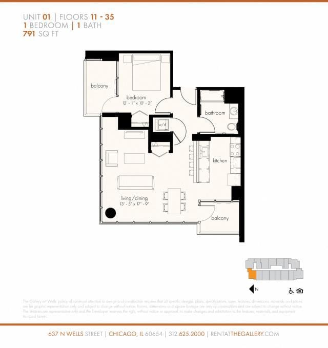 1 Bedroom 1 Bath In Chicago IL 60654 for Rent